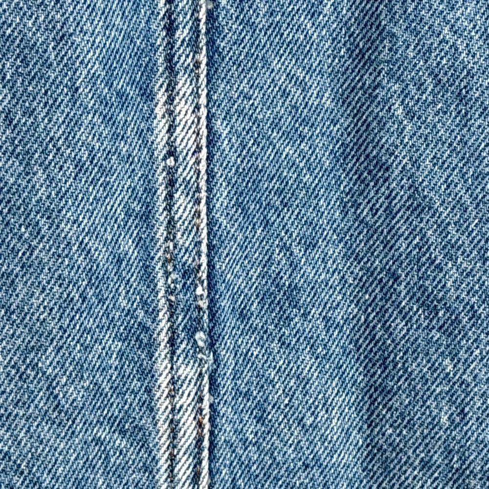 Anthropologie Pilcro Denim Maxi Skirt 12 Blue Jean Front Slit Distressed Raw - Picture 4 of 11